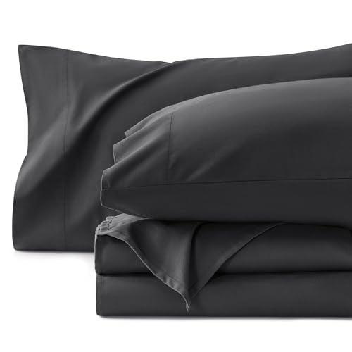 Bedsure Brushed Flannel Sheets King Size, 100% Cotton Sheets for King Size Bed, Extra Soft Charcoal Grey Sheets, Warm Bed Sheets with Deep Pocket up to 16", 4 Pieces Bedding Sheets & Pillowcases - SHOP NO2CO2