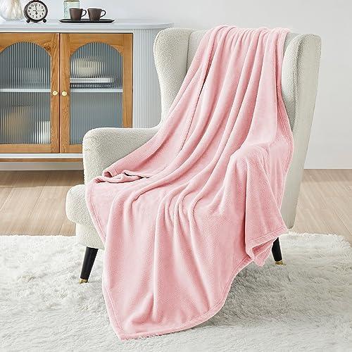 Bedsure Fleece Blanket Throw Pink - 300GSM Blankets for Couch, Sofa, Bed, Soft Lightweight Plush Cozy and Throws Toddlers, Kids, Girls - SHOP NO2CO2