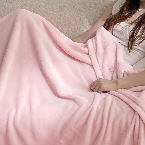 Bedsure Fleece Blanket Throw Pink - 300GSM Blankets for Couch, Sofa, Bed, Soft Lightweight Plush Cozy and Throws Toddlers, Kids, Girls - SHOP NO2CO2