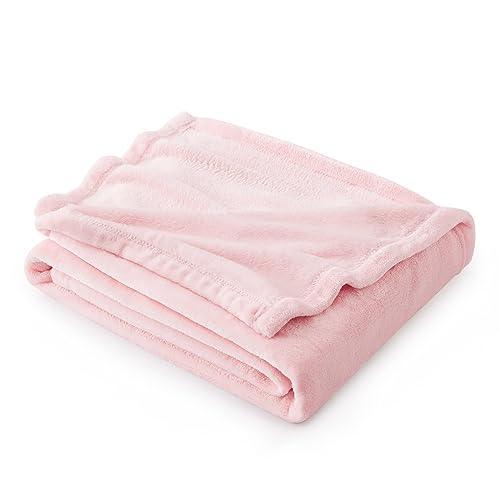 Bedsure Fleece Blanket Throw Pink - 300GSM Blankets for Couch, Sofa, Bed, Soft Lightweight Plush Cozy and Throws Toddlers, Kids, Girls - SHOP NO2CO2