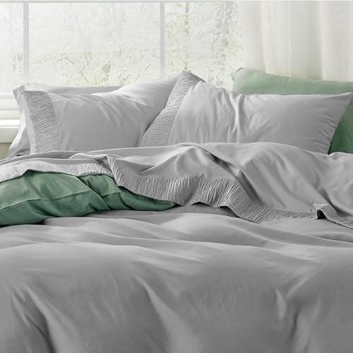 Bedsure Queen Sheet Set - Soft Sheets for Queen Size Bed, 4 Pieces Hotel Luxury Grey Queen Sheets, Easy Care Polyester Microfiber Cooling Bed Sheet Set - SHOP NO2CO2