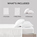 Bedsure Queen Sheets - Polyester & Rayon Derived from Bamboo Cooling Bed Sheets, Deep Pockets Fits up to 16", Breathable, Wrinkle Free and Soft Queen Sheet & Pillowcase Sets - White - SHOP NO2CO2