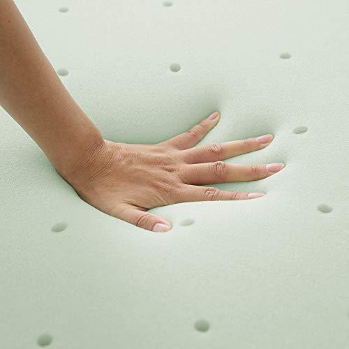 Best Price Mattress 2 Inch Ventilated Memory Foam Mattress Topper, Calming Green Tea Infusion, CertiPUR-US Certified, King - SHOP NO2CO2