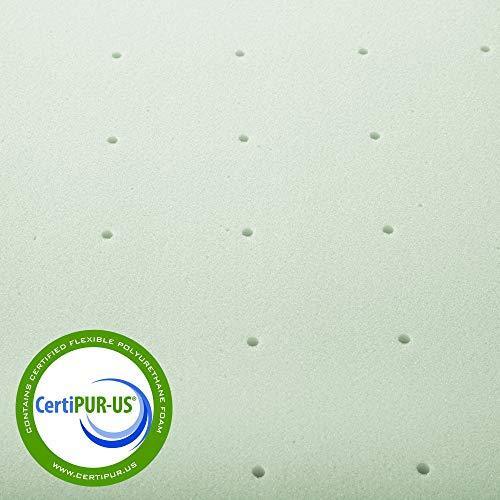 Best Price Mattress 2 Inch Ventilated Memory Foam Mattress Topper, Calming Green Tea Infusion, CertiPUR-US Certified, King - SHOP NO2CO2