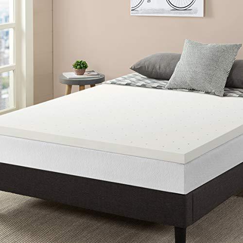 Best Price Mattress 2.5 Inch Ventilated Memory Foam Mattress Topper, CertiPUR-US Certified, Short Queen White - SHOP NO2CO2