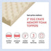 Best Price Mattress 3 Inch Egg Crate Memory Foam Mattress Topper with Copper Infusion, CertiPUR-US Certified, Queen Beige - SHOP NO2CO2