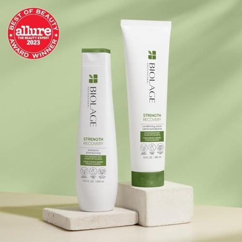 Biolage Strength Recovery Shampoo | Repairs Damaged Hair & Reduces Breakage | For All Dry & Sensitized Hair | Vegan | Cruelty-Free | Strengthening Shampoo | Infused with Vegan Squalane - SHOP NO2CO2