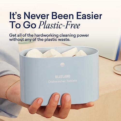 BLUELAND Dishwasher Detergent Tablet Refill 1 Pack - Plastic-Free & Eco Friendly Alternative to Liquid Pods or Sheets - Natural, Sustainable - 60 Washes - SHOP NO2CO2