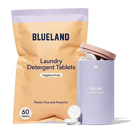 BLUELAND Laundry Detergent Tablet Starter Set - Plastic-Free & Eco Friendly Alternative to Sheets Pods and Liquids - Natural, Gentle, Plant Based - 60 Loads - SHOP NO2CO2