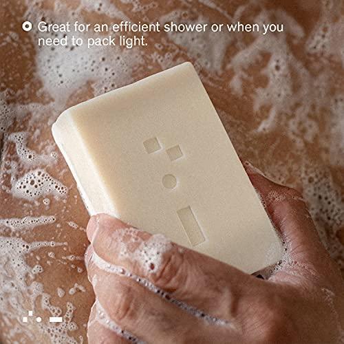 Bravo Sierra Body and Hair Mens Soap Bar, 3-Pack - All-In-One Shampoo & Soap for Face, Hair & Body - Tonka Bean & Lemon, 7 oz - Coconut, Shea Butter & Oat Flour for Soft Skin & Healthy Hair - SHOP NO2CO2