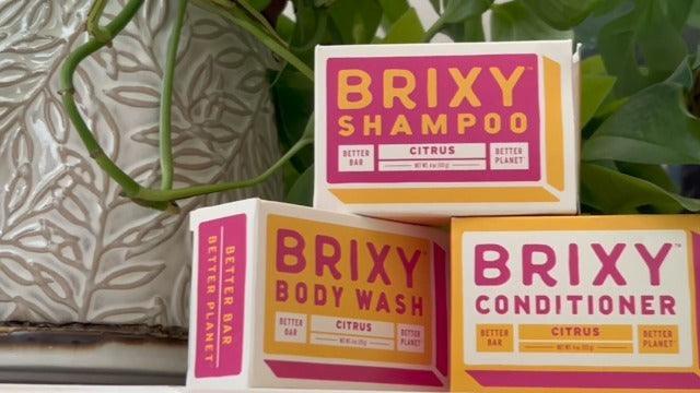 BRIXY Shower Bundle – 1 Bar Shampoo, 1 Bar Conditioner and 1 Bar Body Wash + The Bar Boat Designed to Hold All Three in A Modern Self Draining Soap Tray - SHOP NO2CO2