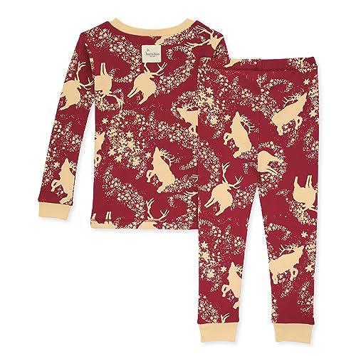 Burt's Bees Baby Baby Boys' Pajamas, Tee and Pant 2-Piece Pj Set, 100% Organic Cotton, Starry Reindeer - SHOP NO2CO2