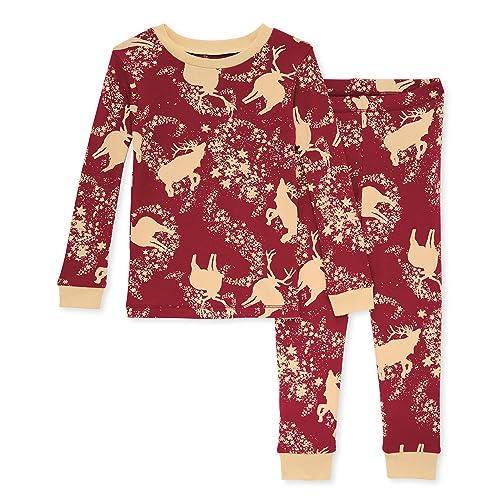 Burt's Bees Baby Baby Boys' Pajamas, Tee and Pant 2-Piece Pj Set, 100% Organic Cotton, Starry Reindeer - SHOP NO2CO2