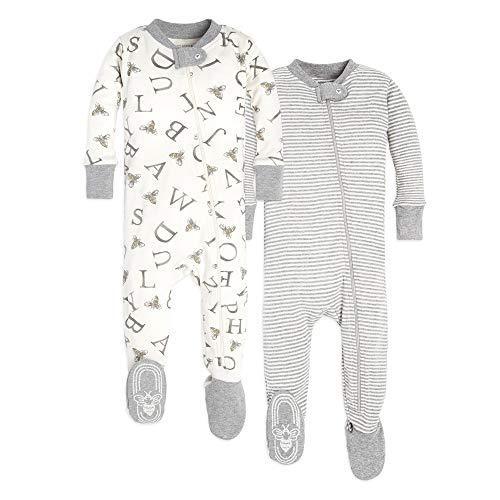 Burt's Bees Baby Baby Boys' Pajamas, Zip-Front Non-Slip Unisex Footed Sleeper Pjs, Organic Cotton - SHOP NO2CO2