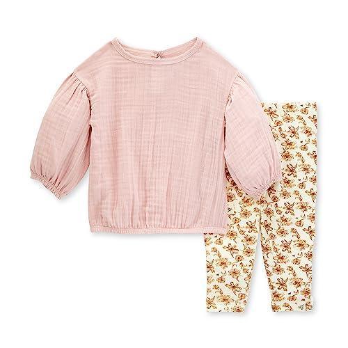 Burt's Bees Baby Baby Girls' Top and Pant Set, Tunic and Leggings Bundle, 100% Organic Cotton - SHOP NO2CO2