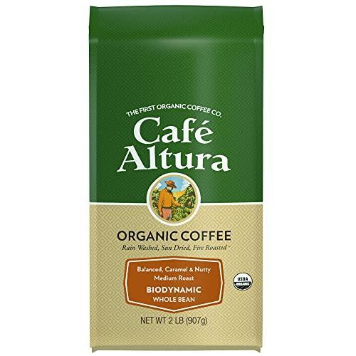 Cafe Altura Whole Bean Organic Coffee, Biodynamic, 2 Pound - SHOP NO2CO2