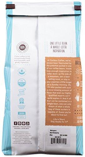 Caribou Coffee, Mahogany Dark Roast, 20 oz. Bag, Dark Roast Blend of El Salvador, Sumatra, & Guatemala Coffee Beans, Earthy, Dark, & Bold, with A Raw Sugar Finish, Arabica Coffee; Sustainable Sourcing - SHOP NO2CO2