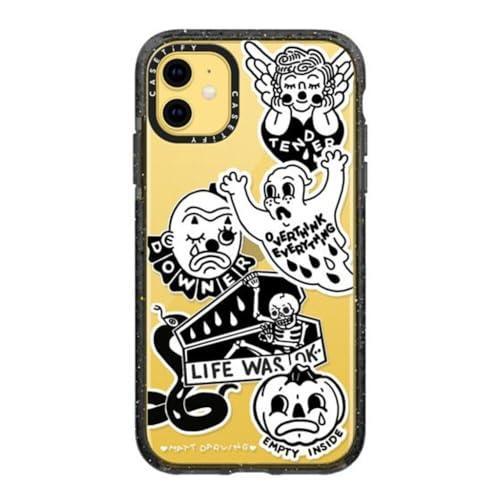 CASETiFY Impact Case for iPhone 11 - matt Darling Sticker case - Clear Black - SHOP NO2CO2