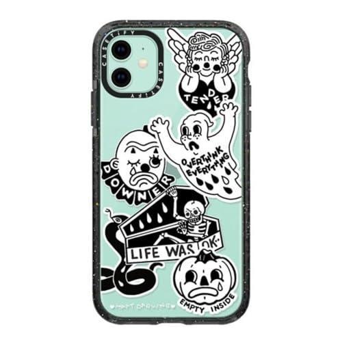CASETiFY Impact Case for iPhone 11 - matt Darling Sticker case - Clear Black - SHOP NO2CO2