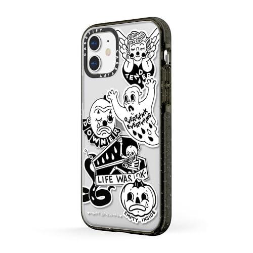 CASETiFY Impact Case for iPhone 11 - matt Darling Sticker case - Clear Black - SHOP NO2CO2