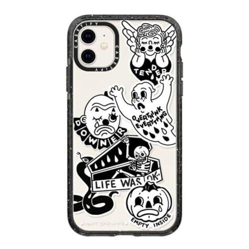 CASETiFY Impact Case for iPhone 11 - matt Darling Sticker case - Clear Black - SHOP NO2CO2