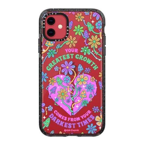 CASETiFY Impact Case for iPhone 11 - Your Greatest Growth by Kelsie Trainor - Clear Black - SHOP NO2CO2