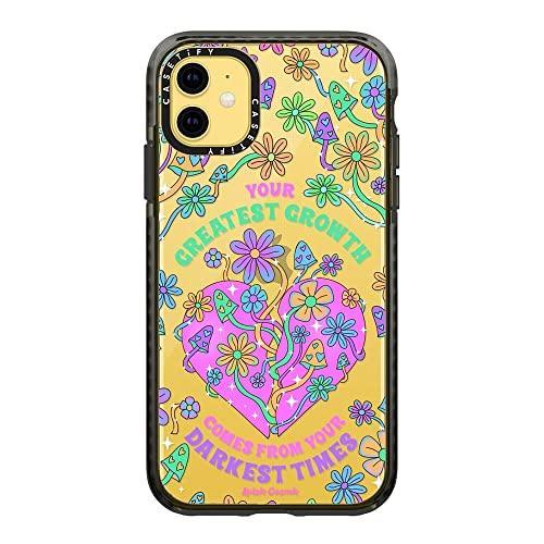 CASETiFY Impact Case for iPhone 11 - Your Greatest Growth by Kelsie Trainor - Clear Black - SHOP NO2CO2