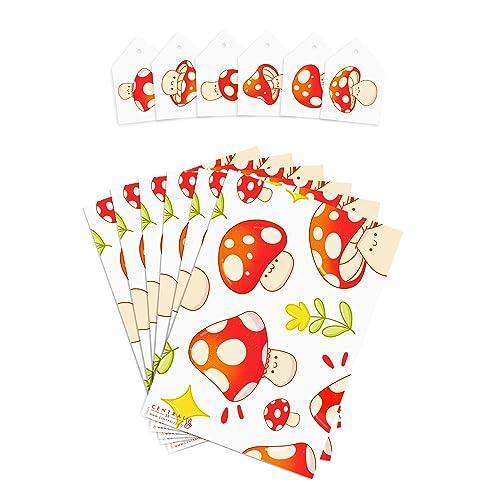 CENTRAL 23 Mushroom Wrapping Paper - 6 Sheets of Birthday Gift Wrap - Cute Mushrooms and Plant - For Women Girls Teenagers - Baby Shower - Eco-Friendly - SHOP NO2CO2