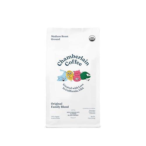 Chamberlain Coffee The Original Family Blend - Medium Roast, Organic Coffee, Whole Bean, 12oz - SHOP NO2CO2