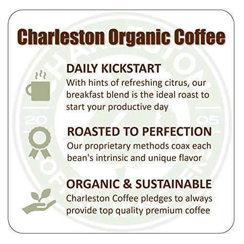 Charleston Coffee Roasters | Specialty Organic Whole Bean Coffee | Hand Picked, Premium Slow Roast | (Charleston Organic, Medium Roast) 12oz - SHOP NO2CO2