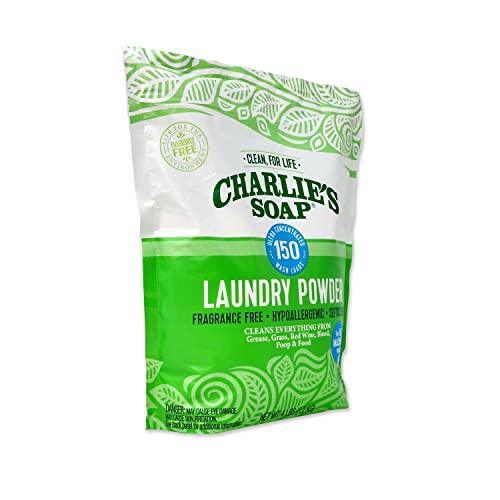 Charlie’s Soap Laundry Powder New (150 Loads, 1 Pack) Fragrance Free Hypoallergenic Plant Based Deep Cleaning Laundry Powder – Biodegradable Eco Friendly Sustainable Laundry Detergent - SHOP NO2CO2