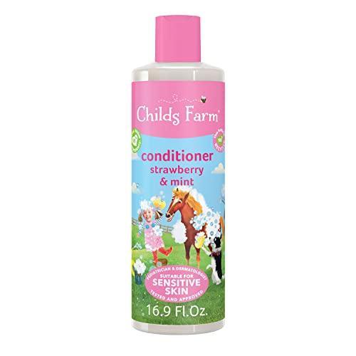 Childs Farm, Kids Hair Conditioner for Dry, Sensitive Skin & Scalp, Strawberry & Organic Mint, Conditions & Nourishes, Vegan, Cruelty-Free, 16.9 fl oz - SHOP NO2CO2