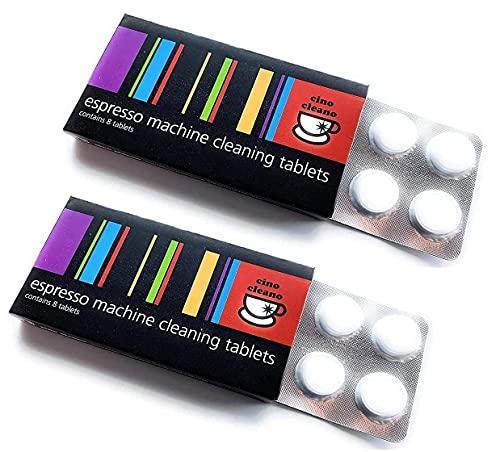 Cino Cleano Espresso Machine Cleaning Tablets, for Breville Espresso Machines, Descaling Tablets for Baristas (Pack of 2, 16 Tablets) - SHOP NO2CO2