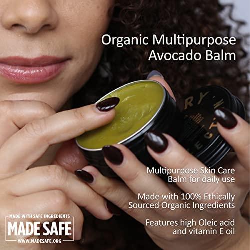 CLARY COLLECTION Multipurpose Avocado Balm for Men Women & Children, Certified Non-Toxic by MADE SAFE®, Natural & Organic, Plant-Based Formula, Hydrates and Softens Dry & Stressed Skin, Safe For All Ages & Skin Types, 2oz - SHOP NO2CO2