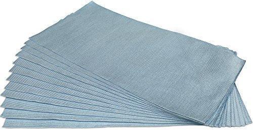 CleanAide Microfiber Glass Cleaning Cloths – Streak-Free, Lint-Free Towels for Windows, Screens, Mirrors, Windshields, and Stainless Steel (16" x 16", Blue, 12-Pack) - SHOP NO2CO2