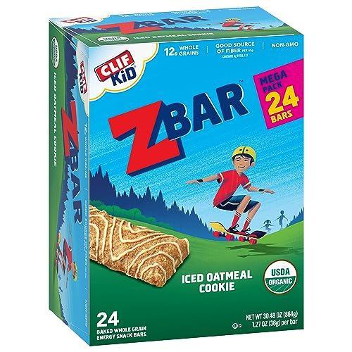 CLIF Kid Zbar - Iced Oatmeal Cookie - Soft Baked Whole Grain Snack Bars - USDA Organic - Non-GMO - Plant-Based - 1.27 oz. (24 Pack) - SHOP NO2CO2