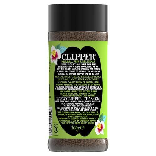 Clipper Instant Decaf Coffee, Latin American Blend Decaf, Organic, Plant-Based, Instant Hot or Cold Brew, Great Over Ice, 1 Pack - SHOP NO2CO2