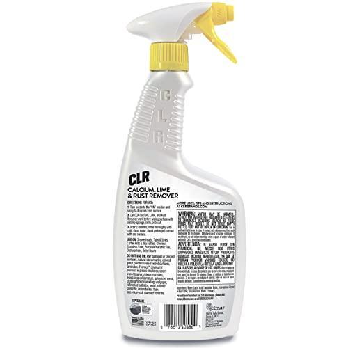 CLR Calcium, Lime & Rust Remover, Blasts Calcium, Dissolves Lime Deposits, Zaps Stubborn Rust Stains and Hard Water Deposits, 26 Ounce Spray Bottle (Pack of 2) - SHOP NO2CO2