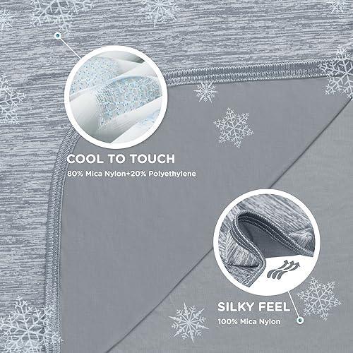 Codi Cooling Blanket for Hot Sleepers Throw XL Size, Cool Summer Lightweight Bed Blankets with Double Sided Cold Effect Grey 50x70 - SHOP NO2CO2