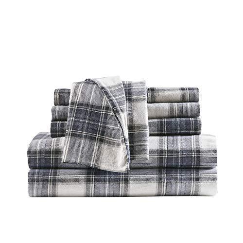 Comfort Spaces Cotton Flannel Breathable Warm Deep Pocket Sheets with Pillow Case Bedding, King, Blue Plaid Scottish Plaid 4 Piece - SHOP NO2CO2