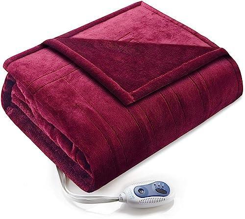 Comfort Spaces Luxury Microplush Electric Wrap Blanket Super Soft and Warm Reversible Heated Throw Poncho with Auto Shutoff, 50"x64", Grey - SHOP NO2CO2