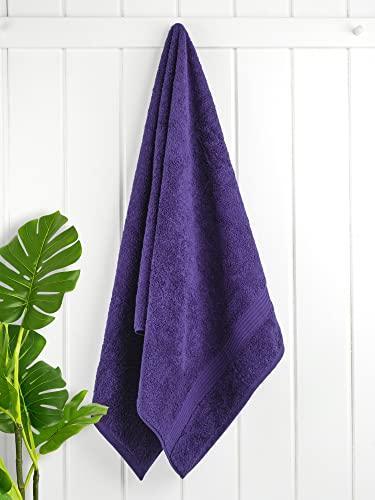 Cotton Paradise Bath Towels, 100% Turkish Cotton 27x54 inch 4 Piece Bath Towel Sets for Bathroom, Soft Absorbent Towels Clearance Bathroom Set, Purple Bath Towels - SHOP NO2CO2