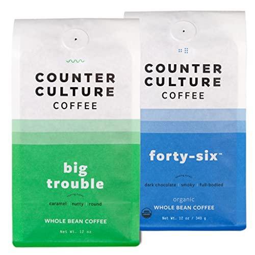 Counter Culture Coffee - Whole Bean Coffee - Multi-Pack - One 12oz Bag of Each (Big Trouble and Forty-Six) - SHOP NO2CO2