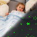 Cozy Bliss Glow in The Dark Throw Blanket, Star Throw Blanket, Super Soft Warm Blanket Gift for Toddler, Kids, Girls, Boys (Blue, 40"x 50") - SHOP NO2CO2