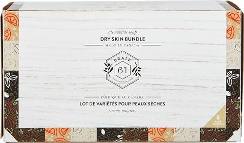 Crate 61, Vegan Natural Bar Soap, Dry Skin, Handmade Soap With Premium Essential Oils, Pack of 6 (Dry Skin) - SHOP NO2CO2