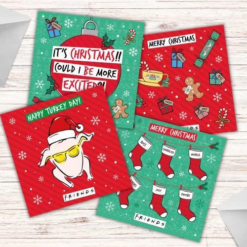 Danilo Promotions Official Friends Box Christmas Card Pack, 20 Cards/ 4 Designs, Multi, FDXB1 - SHOP NO2CO2