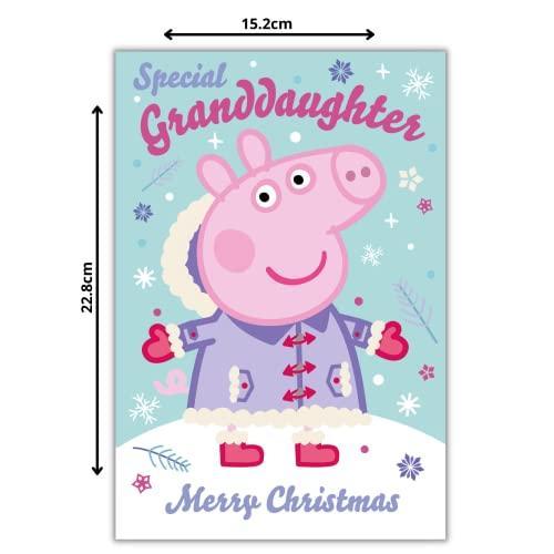 Danilo Promotions Official Peppa Pig Granddaughter Christmas Card, Multi, PGX07 - SHOP NO2CO2