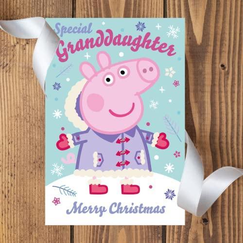 Danilo Promotions Official Peppa Pig Granddaughter Christmas Card, Multi, PGX07 - SHOP NO2CO2