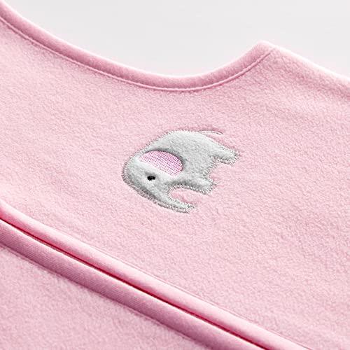 DaysU Micro Fleece Baby Sleep Sack, Baby Sleeping Bag Sleeveless with Two-Way Zipper, Sleep Sack for Baby Girl 6-12 Months, 1 Pack, Pink Elephant - SHOP NO2CO2