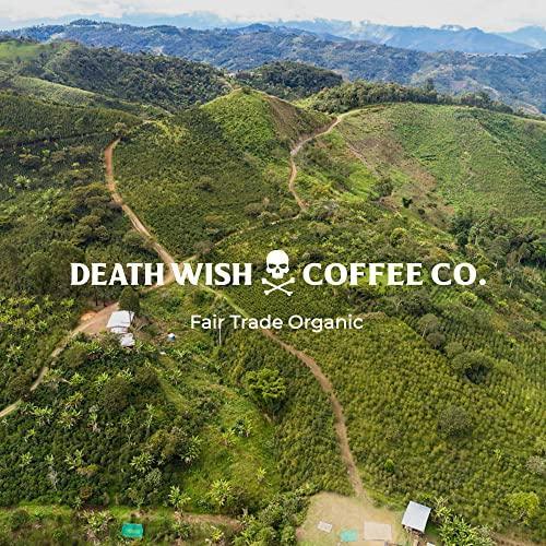 Death Wish Coffee Instant Coffee Dark Roast, 8 Single Serve Packets, Extra Kick of Caffeine, Bold & Intense Blend of Arabica & Robusta Beans, USDA Organic Powder, 300mg of Caffeine for Day Lift - SHOP NO2CO2